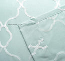 MIUCO Moroccan Embroidered Semi Sheer Curtains Linen Look Grommet Panels for Bedroom 52 x 95 Inch 2 Panels, Subtle Green by CozyNest Decor