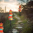 Dazzle Bright Miniature Lighthouse Pathway Decorative Lights, Solar Lights Outdoor Miniature Lighthouse Waterproof Garden Stake Light for Fairy Garden Pathway Lawn Yard Gifts Decoration by CozyNest Decor