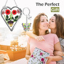 KY&BOSAM Heart Suncatcher Mom Gifts Glass Butterfly Suncatchers for Window Hanging with Pressed Flower Between Heart in Glass and Metal Charm Gifts for Mom Mother's Day Valentine's Birthday Christmas by GreenHaven Gardens