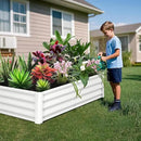 6x3x1ft Large Outdoor Planter Boxes Kit Set of 2, Galvanized Raised Bed Planter with Open-Ended Base Design, Elevated for Outdoor Plants, Durable Raised Bed for Gardening,Beige by CozyNest Decor