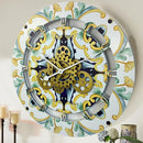 The Gears Clock 24 inches Round Italy Collection Wall Clock with Moving Gears Italy LINE (Praiano) by CozyNest Decor