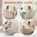 Giant Bean Bag Chairs for Adults with Filling Plush Fluffy Bean Bag Chairs for Teens with Armrests Comfy BeanBag Lazy Couch Sofa Chair for Bedroom Living Room Reading by CozyNest Decor