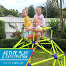 Eezy Peezy Monkey Bars Climbing Dome - Sturdy & Portable Jungle Gym for Kids, Backyard Playset for Toddlers, Active Outdoor Fun for Kids Ages 3 to 8 Years Old, Lightweight & Easy Assembly, Green/Blue by TinyTreasures Baby Boutique