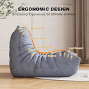 Bean Bag Chairs for Adults, Bean Bag Sofa - Adult Size with Soft Waterproof Fabric for Living Room, Apartments, Reading Corner, Gaming, and Movie Venue (Gray) by CozyNest Decor