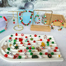 3140PCS Christmas Bracelet Making Kit, Christmas Beads Charms for Bracelets Jewelry Making Red Green Xmas Clay Acrylic Crystal Star Round Beads Letter Spacer Beads for Necklace Making DIY Crafts by TinyTreasures Baby Boutique