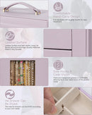 AKOZLIN 360° Rotating Jewelry Box 6-Tier Organizer Functional Jewelry Storage Case for Women Girls Ring Necklace Earring Bracelet Holder with Mirror Purple by TinyTreasures Baby Boutique