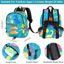 Accmor Toddler Backpack Leash with Anti Lost Wrist Link, Cute Mini Child Walking Harnesses Keep Kids Close Back Pack Rope Tether Rein for Baby Boys (Turquoise/Dino) by TinyTreasures Baby Boutique