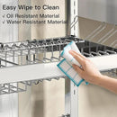 3 Tier Extra Large Stainless Steel Expandable Over The Sink Dish Drainer Drying Rack, Rust Proof Metal, Space Saving, Modern Silver Big Capacity Extendable Plate Strainers Above Kitchen Counter by CozyNest Decor