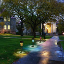SUNWIND Solar Garden Lights Outdoor Decorative Mosaic Glass Pathway Lights White LED Solar Landscape Lights Waterproof for Lawn Path Patio Yard Walkway by GreenHaven Gardens