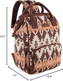 Wrangler Diaper Bag Backpack Aztec Travel Backpack Purses Western Multi-Function Baby Bags for Mom with Waterproof Insulated Pockets by TinyTreasures Baby Boutique