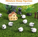 100Pcs Mini White Sheep Figurines, Miniature Resin Sheep Figurines, Mini Cute Resin White Sheep Ornaments, Little Outdoor Moss Landscape Figurines, Tiny Fairy Garden Animal Cake Toppers by GreenHaven Gardens