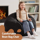 Homguava 2FT Bean Bag Chair,Teardrop Bean Bags Small Beanbag Chair with Memory Foam Filled and Ultra Soft Corduroy Cover for Living Room, Bedroom (Small,Black) by TinyTreasures Baby Boutique