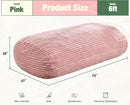 Hobestluk 6FT Bean Bag Chairs Adult Bean Bag with Portable Handle Comfy Large Bean Bag Lounge Chair with Removable Cover for Living Room Bedroom (Stripe Pink, 6FT) by TinyTreasures Baby Boutique