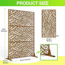 Outdoor Privacy Screen,72" H×47" W Metal Privacy Screen, Freestanding Privacy Fence Panels for Patio by GreenHaven Gardens