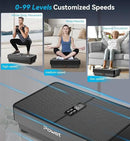 POWET Vibration Plate Exercise Machine, 99 Speed Levels with 5 Setting Modes, 400LBS Whole Body Workout Waver Vibration Plate for Lymphatic Drainage by CozyNest Decor