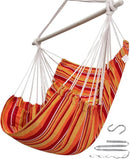 ADVOKAIR Hammock Chair Swing (500 lbs Max) - Hanging Hammock Chair Rope Swing Indoor for Bedroom, Outdoor, Patio, Bedroom, Porch, Deck - Sturdy Steel Bar with Anti-Slip Safety Rings by GreenHaven Gardens