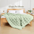 Latepis Soft Faux Fur Blanket Bubble Twin Size Comfy Blanket for Bed Fuzzy Cozy Thick Blankets for Couch Bedroom Furry Warm Blankets for All Seasons Luxury Bed Throw 60x80 Inch Sage Green, 860gsm by CozyNest Decor