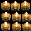 Bright LED Floral Tea Light Submersible Lights for Party Wedding (Amber, 20 Pack) by GreenHaven Gardens
