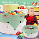 Large Baby Basket Toy Storage 3 Pack, (20"x13.8") Woven Baby Laundry Basket, Stuffed Animal Storage. by TinyTreasures Baby Boutique