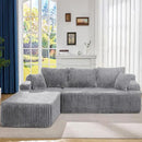 Hobestluk Modular Sectional Sofa Couches 108" L-Shape Couch 3 Seat Modular Sofa Memory Foam Sectional Couches for Living Room, Boneless Couch with Oversized Chaise (Light Grey, Left Facing) by CozyNest Decor