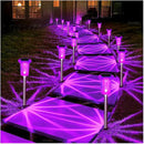 DenicMic Halloween Solar Lights Outdoor 10 Pack Purple LED Waterproof Yard Garden Patio Backyard Pathway Walkway Landscape Path Lawn Outside Halloween Decorations Outdoor by CozyNest Decor