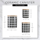DII Kitchen Ceramics Collection, Canister Set, Mixed Print, White/Gold, 3 Piece by CozyNest Decor
