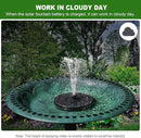 Solar Fountain with 2000 mAh Battery Backup Works in Cloudy, Glass Solar Powered Bird Bath Fountains with 7 Nozzles, 3.5 W Solar Fountain Pump for Birdbath,Garden, Outdoor, Pond (Black) by GreenHaven Gardens