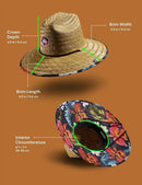 Straw Hat for Men & Women | Lifeguard Hat, Beach Hat & Sun Hat | UPF 50+ Wide Brim for Sun Protection | One Size | Hemlock by GreenHaven Gardens