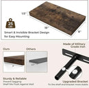 RICHFOCUS 16Inch Floating Shelves for Wall 2 Pack Shelves for Bedroom|Kitchen|Bathroom Wall Mounted Rustic Wood Floating Shelf with Invisible Brackets for Books|Storage|Decor, Rustic Brown by CozyNest Decor