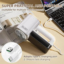 Rechargeable Lint Remover, Fabric Shaver Fuzz Remover, Sweater Shavers with 6-Leaf Blades, 3-Speeds Digital LED Display to Remove Pilling for Clothing and Furniture, Lint Ball, White by CozyNest Decor