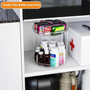 2 Tier Lazy Susan Turntable for Cabinet,Countertop,Pantry,9.5"W Spinning Seasoning Organizer,Double Rotating Kitchen Spice Rack Organizer and Condiments,Medicine,Vitamin Bottle Organizer Carousels,1Pc by CozyNest Decor