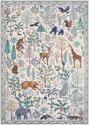 OJIA Jungle 8x10 Area Rugs for Living Room Bedroom Large Washable Rugs, Thin Modern Nursery Rug Non-Shedding Kids Playroom Rug Stain Resistant Large Carpet Neutral Rugs for Kids Room Dining by CozyNest Decor