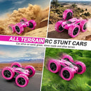 RC Cars, Rose Remote Control Car for Girls, 2.4 GHZ Double Sided RC Stunt Car 360° Rotating Remote Control Crawler with Headlights Car Toys for 6 7 8 9 10 11 12 Girls Birthday Gift by TinyTreasures Baby Boutique