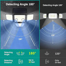 Solar Outdoor Lights - 3000LM 188 LED Motion Sensor Outdoor Lights, 4 Heads Security Light,IP65 Waterproof, Easy Install,270°Wide Angle Flood Wall Light with 3 Modes for Backyard Yard (2 Pack) by GreenHaven Gardens