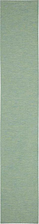 Nourison Home Positano 10' Runner Blue Green Fabric Modern Area Rug (10' Runner) by CozyNest Decor