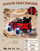 Ford Bronco Raptor Licensed 12V Ride on Toys, Kids Ride on Car with Remote Control, Electric Car for Toddler with Smooth Start, Openable Doors, MP3 Player, 3 Speeds (12V, Red) by TinyTreasures Baby Boutique