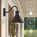 Gooseneck Outdoor Wall Sconce 1-Light E26 Socket Farmhouse Wall Mount Porch & Patio Lights,9.3Inch Width Casting Aluminum Shade,Oil Rubbed Bronze,Easily Installed in Outdoor and Indoor. by CozyNest Decor