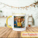 Personalized Coffee Mug, Custom Photo Caricature Gift, Funny Customized Coffee Gift for Men & Women, Custom Mugs with Pictures, Yellow 11oz Customized Ceramic Tea Cup by TinyTreasures Baby Boutique