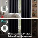 Simplebrand Ava Halloween Black Blackout Curtains for Bedroom 90 Inches Long 2 Panels Set, Solid Privacy Energy Saving Living Room Window Treatment Curtains Blackout Drapes, W40 x L90 Inch, Black by TinyTreasures Baby Boutique