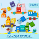 Learning Toy for Toddlers 1 2 3 Years Old, Counting, Matching & Sorting Montessori Learning Farm Train Including 9 Farm Animals and 1 Farmer, Easter Christmas Birthday Gift for Baby Boys Girls by TinyTreasures Baby Boutique