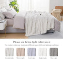 Amélie Home Faux Fur Throw Blanket for Couch, Cozy Fuzzy Fluffy Fur Luxurious Soft Striped Plush Gift Blankets for Family Sofa Chair Bed Living Room Bedroom, 55"x70", Ivory by CozyNest Decor