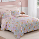 Queen Comforter Set with Sheets for Girls-7 Pieces Queen Bedding Sets with Pink Comforter, Sheets, Pillowcases & Shams for Kids (Gold Unicorn, 90" X 90") by TinyTreasures Baby Boutique