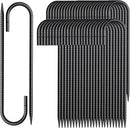 12 Inch Rebar Stakes 50 Pack J Hook Ground Stakes Heavy Duty Chain Link Fence Stakes Galvanized Anchors Metal Tent Stakes for Wire Fencing Concrete Forming Trampolines Camping Canopies Shed Swing by CozyNest Decor