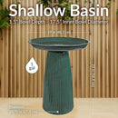 Sunnydaze Gleeful Garden Metal Bird Bath for Outdoors - Large Decorative Iron Birdbath - 23-Inch - Green Glaze by GreenHaven Gardens