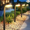 12 Pack Solar Pathway Lights Outdoor, 12 Brighter LED Solar Lights Outdoor Waterproof, Up to 12 Hrs Modern Solar Powered Path Light for Yard Garden Walkway Driveway by CozyNest Decor