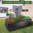 EDOSTORY Metal Raised Bed Garden Bed Kit, 8x4x2ft Tall Galvanized Planter Raised Garden Boxes Outdoor, Large Metal Raised Garden Beds for Flowers, Vegetables, Herbs by CozyNest Decor
