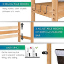 SMIBUY Bathroom Storage Shelf, Bamboo Over-The-Toilet Organizer Rack, Freestanding Toilet Space Saver with 3-Tier Adjustable Shelves (Natural) by CozyNest Decor