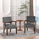 Accent Chair, PU Leather Oversized Living Room Chairs with Soft Seat and Armrests, Armchair for Bedroom, Dinning, Reading and Waiting Rooms (Leather Gray) by CozyNest Decor
