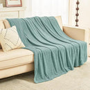 EMME Muslin and Fleece Queen Blanket Reversible - 80"*90" Teal Soft Warm Throw Blankets for Couch Bed Picnic Travel Bed by CozyNest Decor