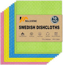Swedish Dishcloths for Kitchen | 10 Pack Cellulose Sponge Dish Cloths Washable | Non-Scratch Reusable Towels Rags Ultra-Absorbent Cleaning Cloths Quick Drying by CozyNest Decor